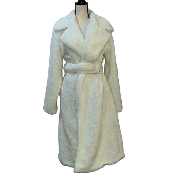 FTF Faux-Fur Belted Coat - Picture 3 of 14